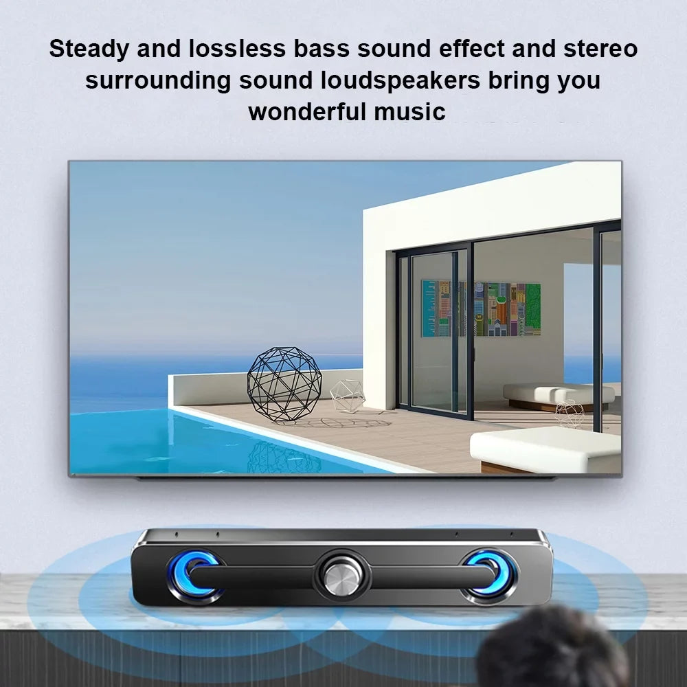 Bass Tablet Speaker Computer Speaker USB MP3 Bar V-111 for PC Phone Box MP4 Powerful Laptop Stereo Subwoofer Surround Wired moobody Sound