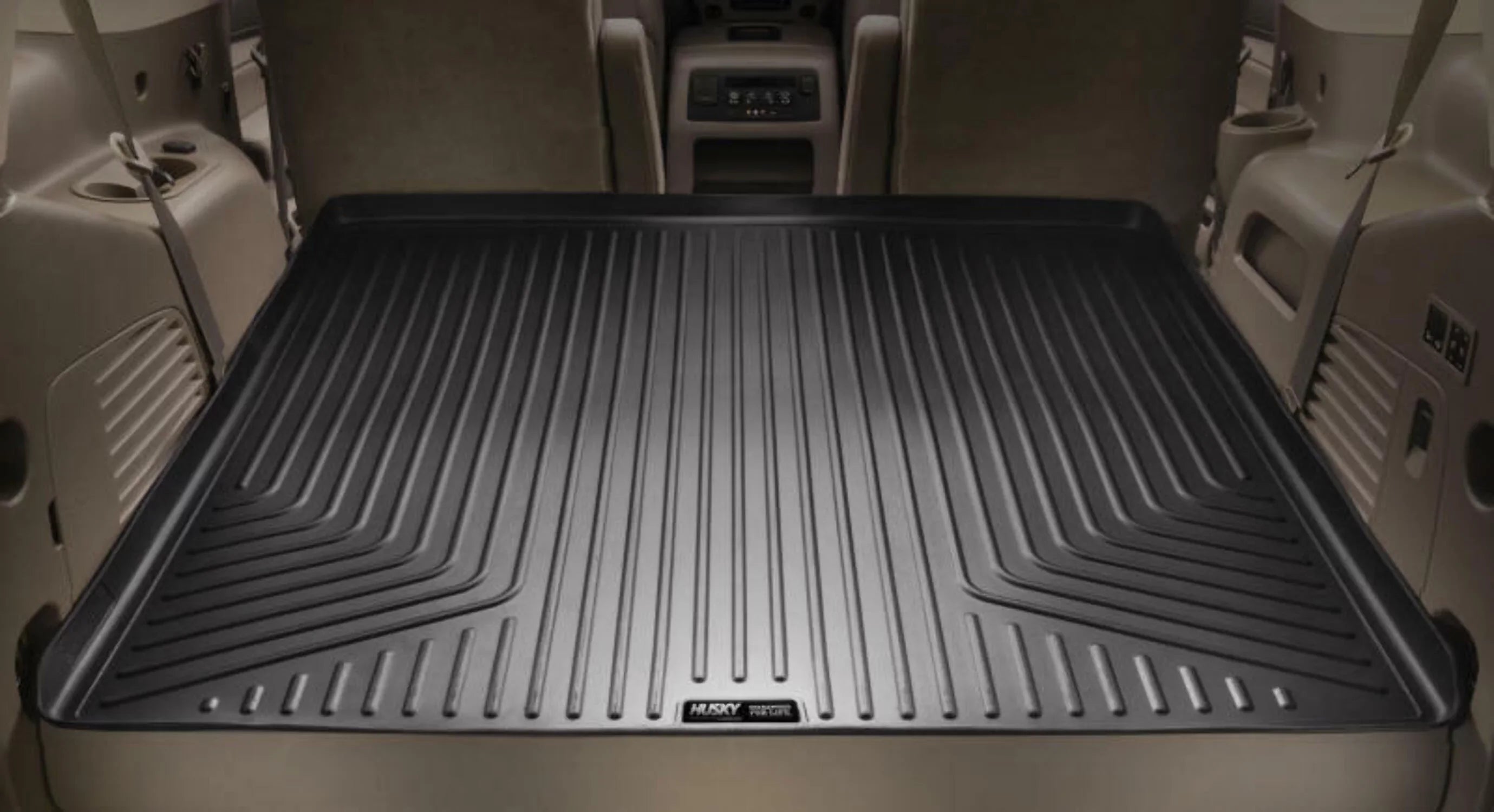 Liner Suburban/GMC Black Cargo behind Row select: with Chevrolet Compatible by with Yukon Cadillac Husky Weatherbeater Compatible RealTruck Series 3rd 21 XL Escalade 2021-2023