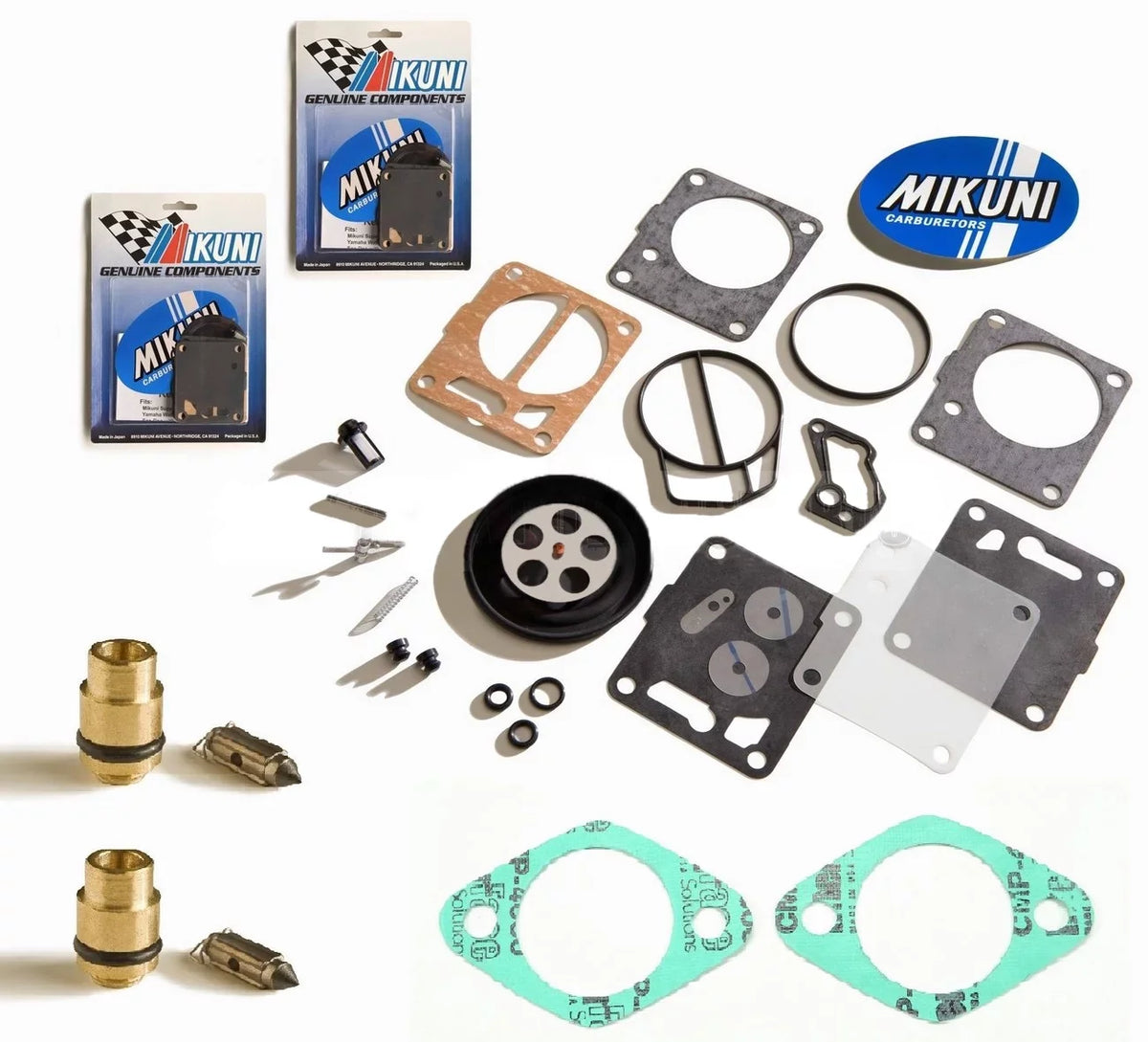 Dual Doo XP Gasket Kit Mikuni Base Rebuild Needle 787 & Seat Genuine Carb 95 Sea