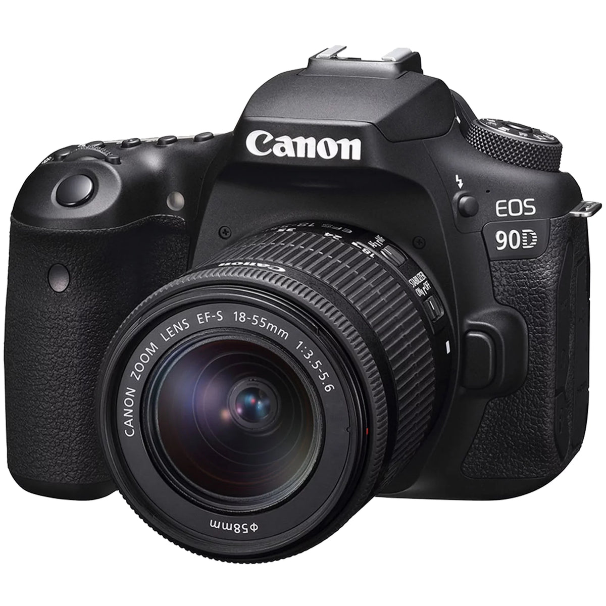 64GB Tripod DSLR 90D EOS Camera Accessory Card, 18-55mm, Bundle Lens, SanDisk Canon and ZeeTech 75-300mm Backpack, with Flash,