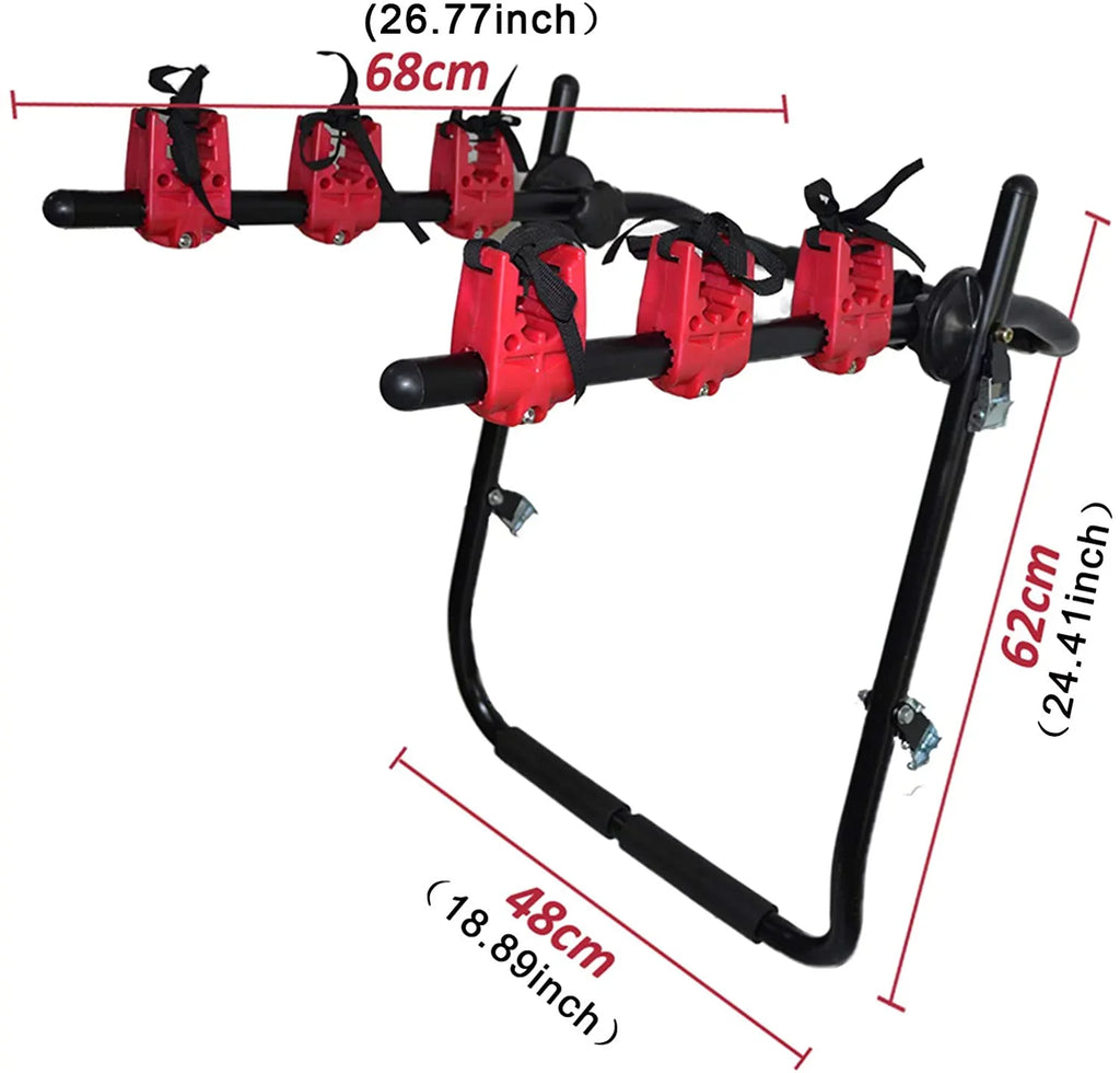 For Van Mount Carrier Hitch Fit Mount Trunk Car Rack 3-Bike Truck Auto WUZSTAR