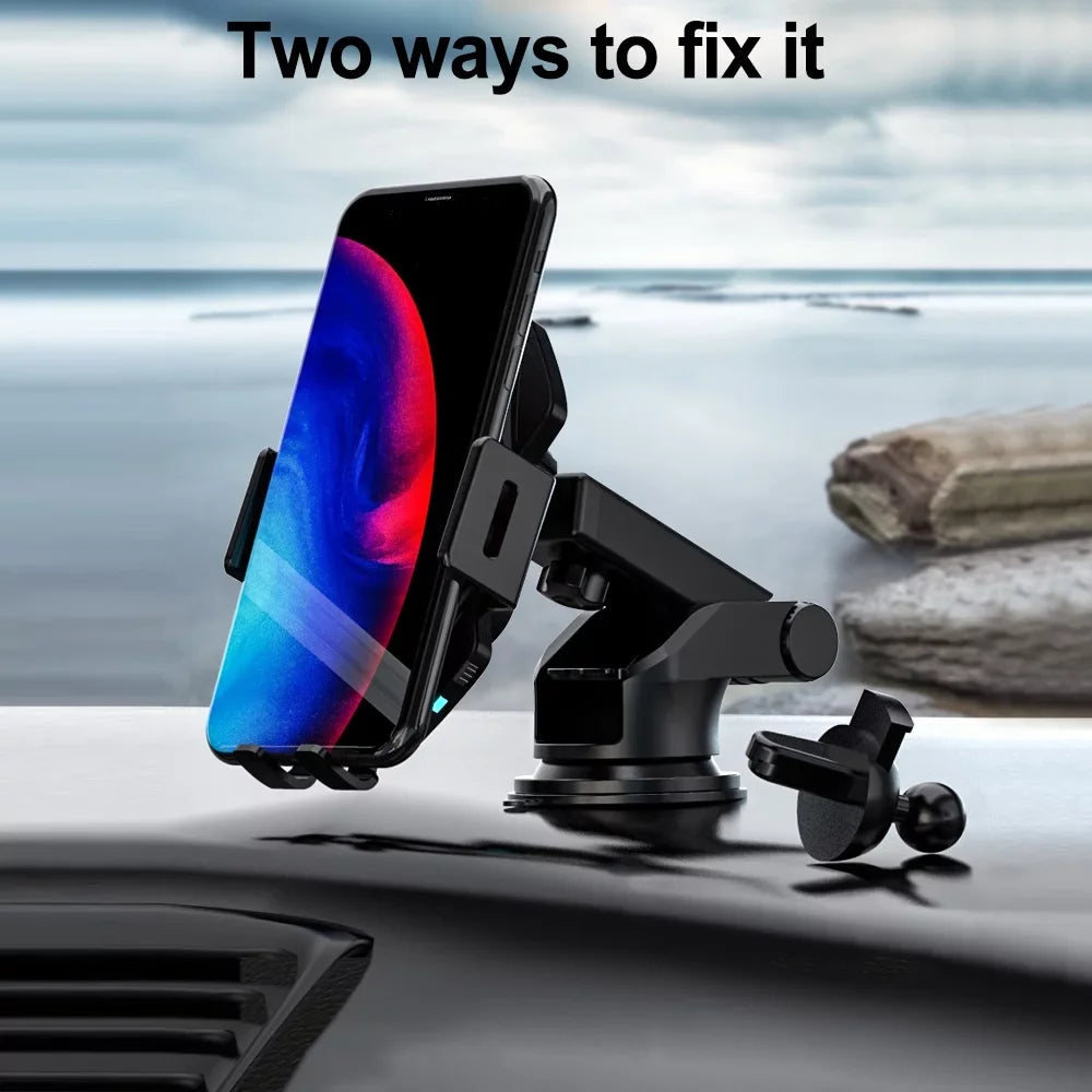LG, Car iPhone, Air Sensor Wireless Phone Compatible Samsung, Windshield Smart Clamping Car Google, 10W Mount, Dashboard Auto Saoqi Charger, for etc Vent Holder