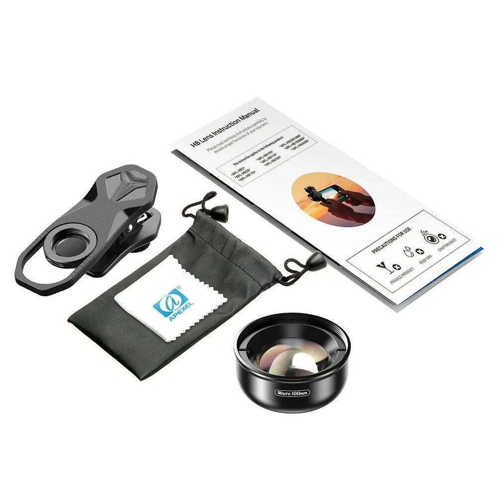 Lens Clip Detachable Coated Optical External Lens Aluminum Distance Shooting Accessory Multi-Layer 4K Macro Camera Cellphone 40MM-70MM HD Alloy