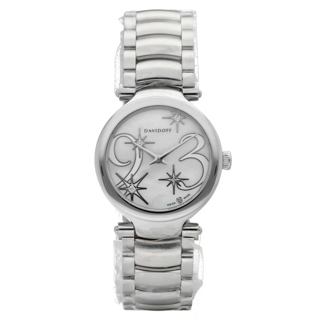 Women's 21156 Pearl Quartz 30mm Lady Davidoff of Watch Steel Stainless Mother