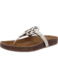 Women's Tory Slide Burch Ergonomic Leather Cloud Miller Metallic Sandals