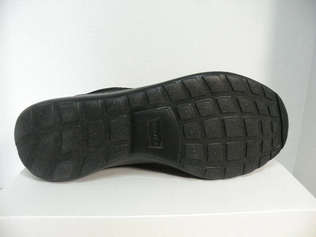 TRAINERS 12 SIZE COMFORT LOW NEW LEVIS SHOES ATHLETIC SPORTS BLACK SNEAKERS MEN