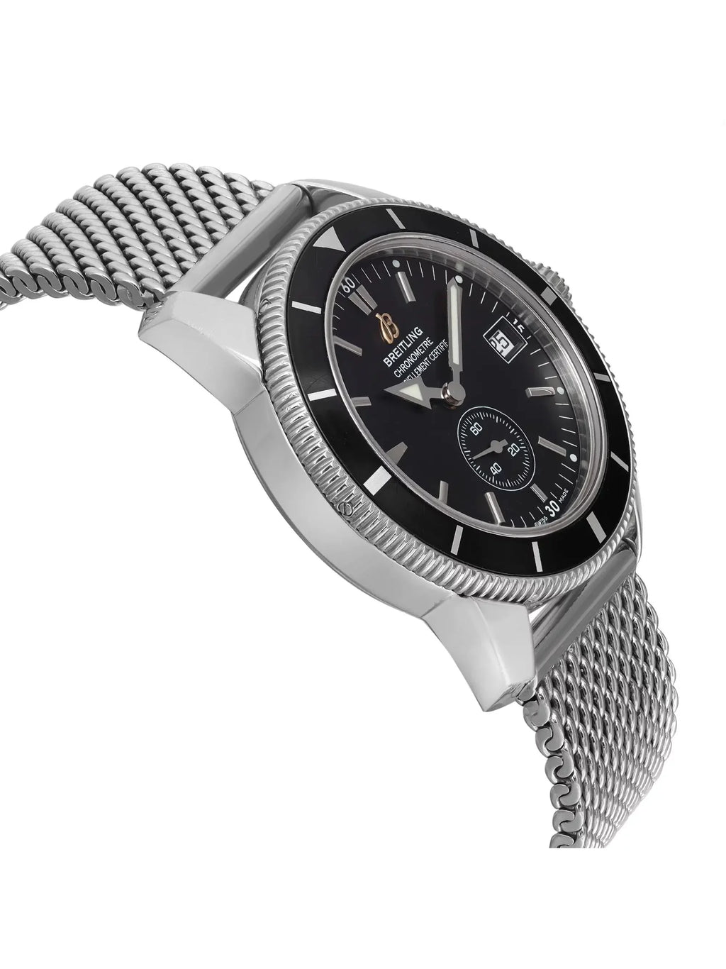 Black Heritage Dial Breitling Mens Watch 38mm SuperOcean A3732024-B869SS Steel
