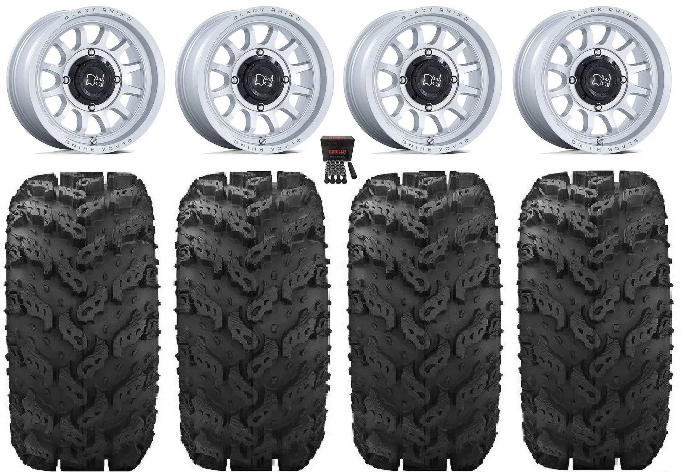 YXZ1000R 14" 950 Reptile CFMoto Rapid Tires Viking UForce 1000 Wolverine Rhino Black 28" Si ZForce Yamaha Wheels