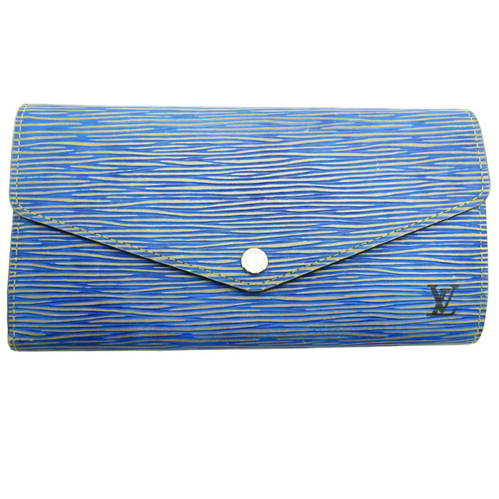 M61649 Portefeuil Long Sarah Women's (Good) Wallet Pre-Owned Louis Vuitton Epi () (Blue)
