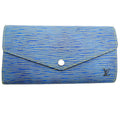 M61649 Portefeuil Long Sarah Women's (Good) Wallet Pre-Owned Louis Vuitton Epi () (Blue)