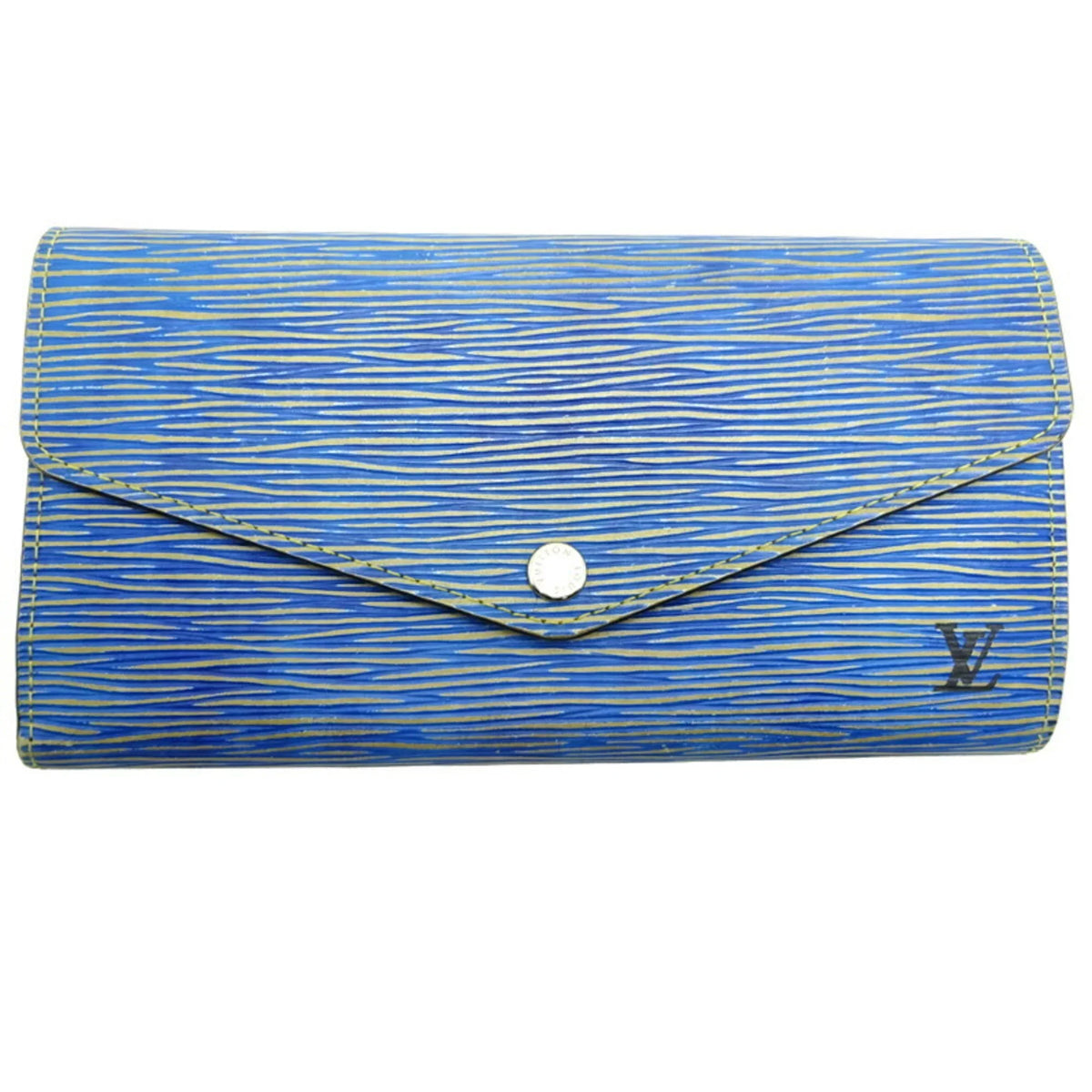 M61649 Portefeuil Long Sarah Women's (Good) Wallet Pre-Owned Louis Vuitton Epi () (Blue)