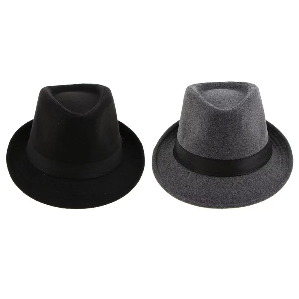 Hat Manhattan , Bowler Fedora Panama Hat Cap Segolike Retro Structured Size Winter , 2Pack