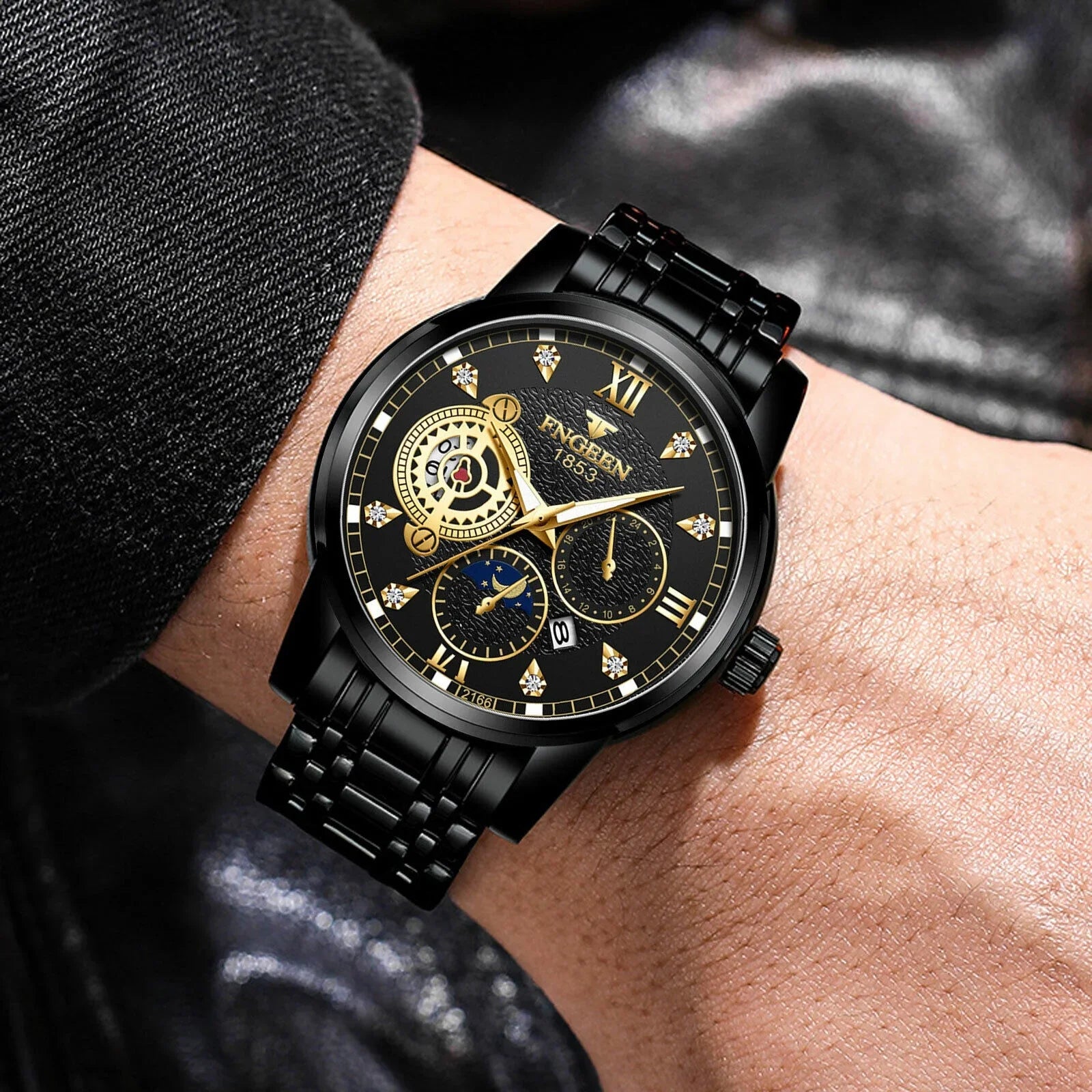 Men's Watch Waterproof Stainless Luminous Luxury Wristwatch Quartz Classic Steel
