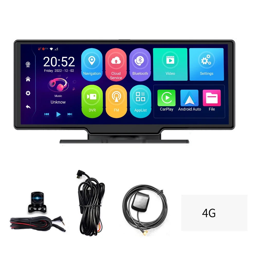 Angle Wide Dual Degree Video Recorder 170 Car Auto Recorder Night Viewing Cam Positioning Shinysix Dash Global DVR Camcorder Lens Car Multi-language 10.26in Camera Navigation Car System