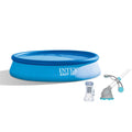 Intex 30in 12ft Ground Automatic & Pool x with Above Filter Set Pump Vacuum Easy