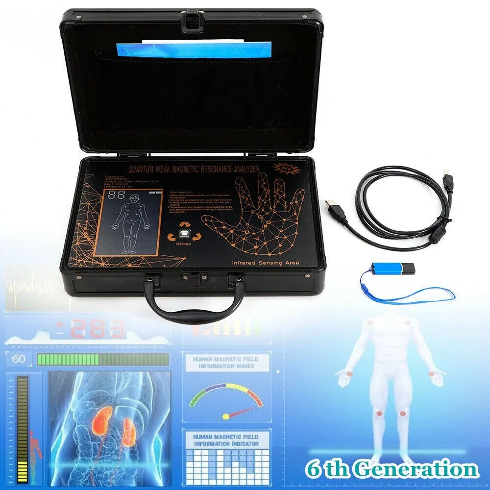 Hand Body Body Quantum Analyzer Touch Resonance 6TH Magnetic TOOL1SHOoo Black 4.7.0 Analyzer Health