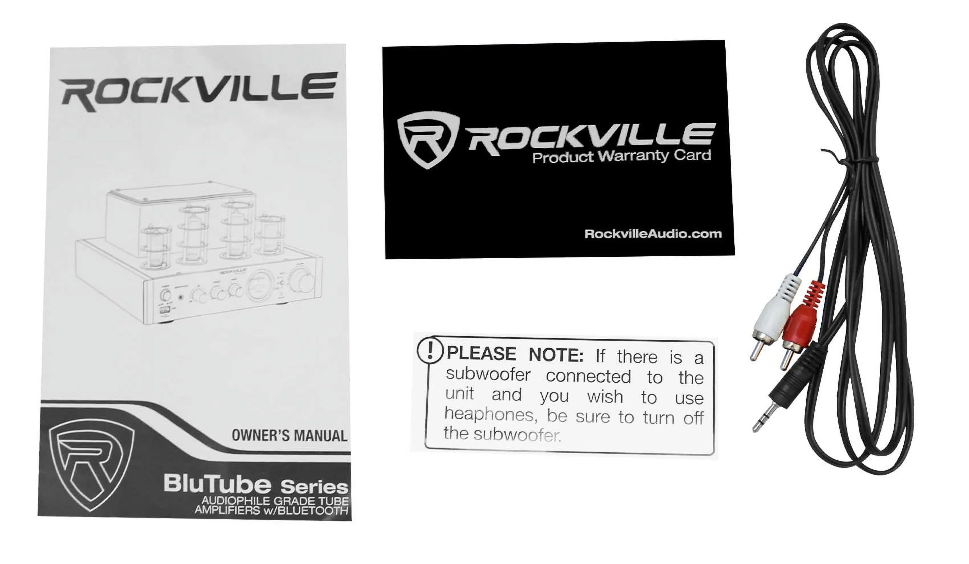 Amp/Home Rockville Ceiling 6.5" Theater Receiver+(8) Speakers LED White Tube