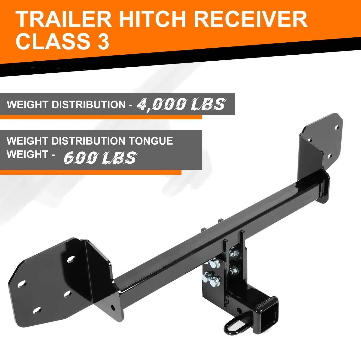 2" Subaru Class 3 Steel Hatchback Black Outback Hitch Trailer Kojem 2010-2019 for Receiver