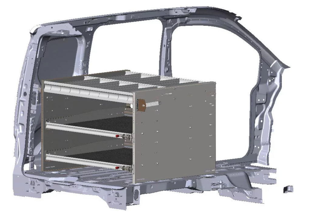 x 38"d 30"h, Tray 1 with Shelf 45"w x Axess Drawer, / 1 Aluminum, 5032-1