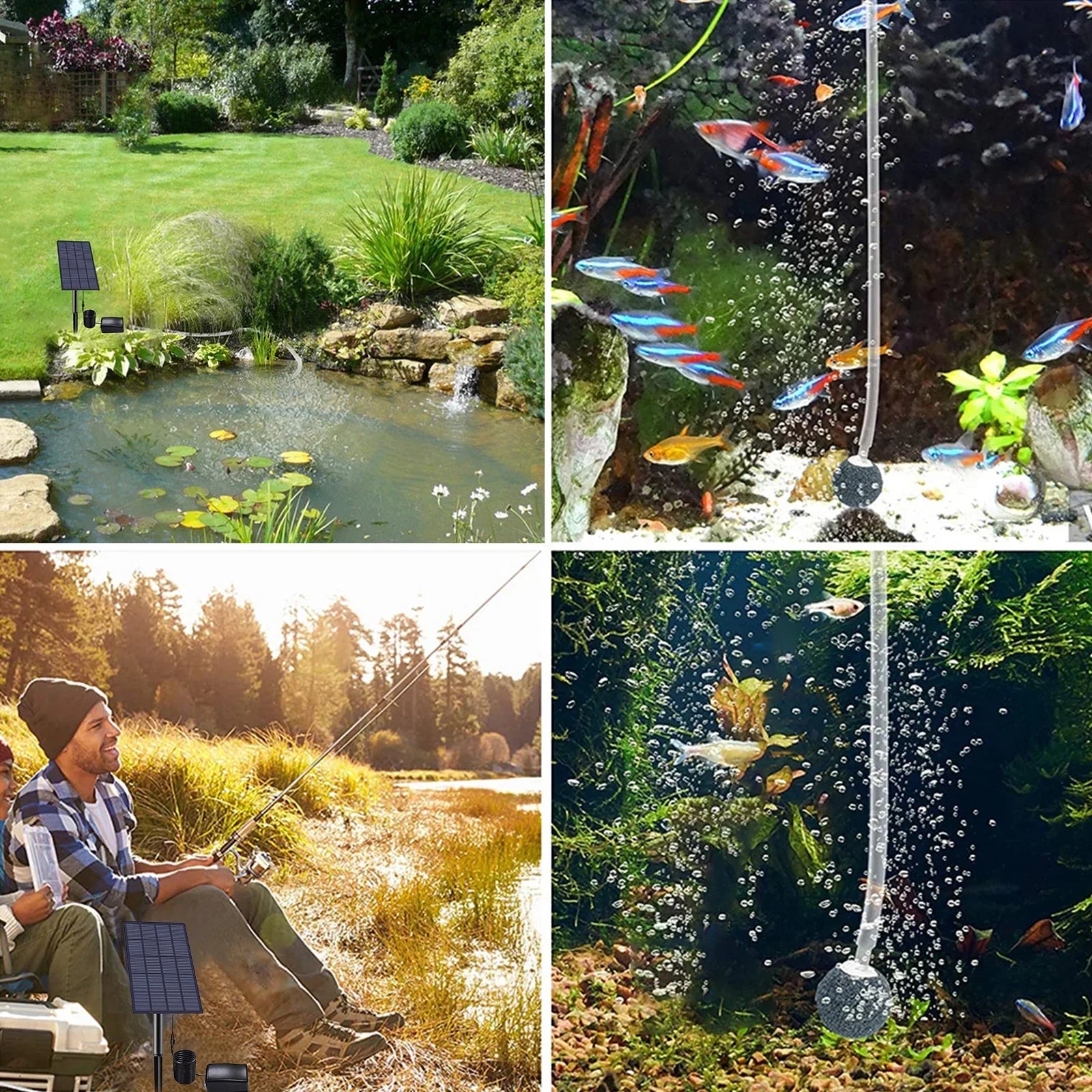 Pond Pipe Air for Air Plug-in 2W Pump Oxygenator Pool Pump Oxygen Fishing Fish with Fish Aerator Aerator Oxygen Solar Aquarium Bubble Stones moobody Garden