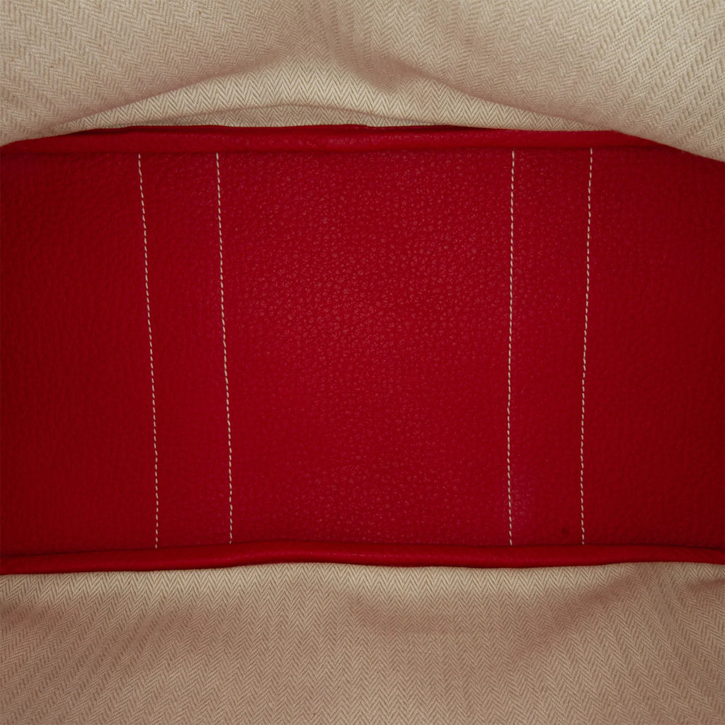 Leather Bag Red Negonda Tote 36 (Good) Authenticated Party Calf Pre-Owned Hermès Garden Unisex