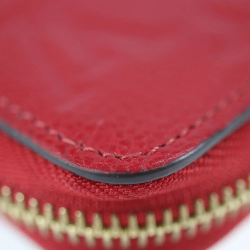 Long Zip Monogram M60737 Louis Around Vuitton Zipper LOUIS VUITTON Round Cerise Pre-Owned (Good) Implant Zippy Wallet