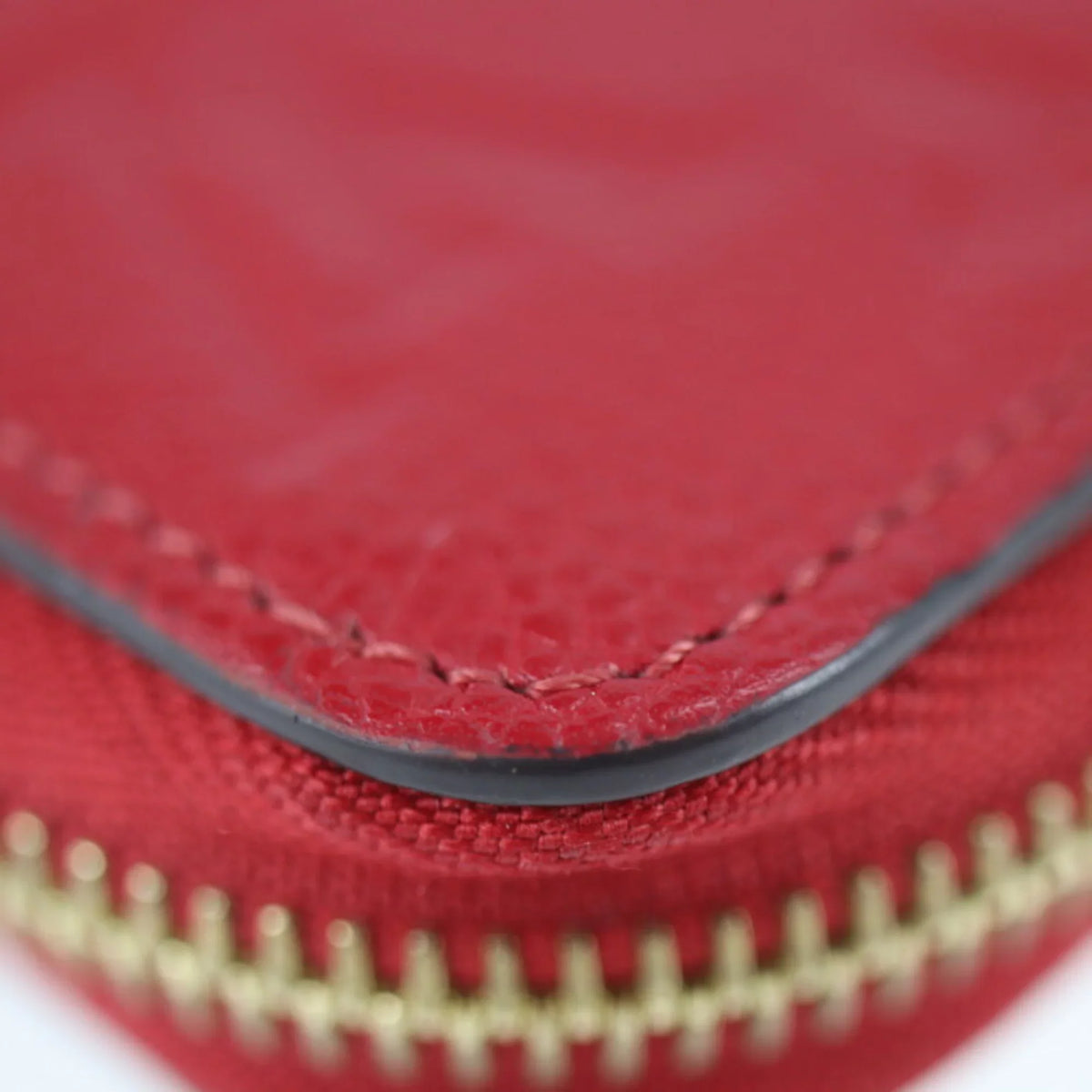 Long Zip Monogram M60737 Louis Around Vuitton Zipper LOUIS VUITTON Round Cerise Pre-Owned (Good) Implant Zippy Wallet