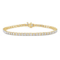Tennis Round ct Gold, (J, 7" Arista Yellow 14K in 4.00 I2) Diamond Bracelet