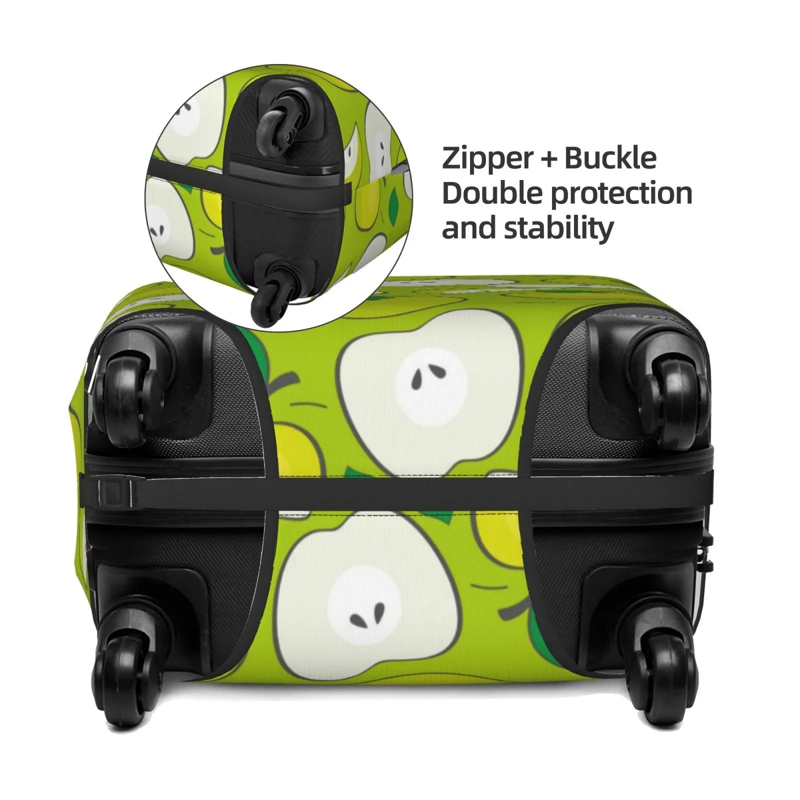 Cover Luggage Green Print - Inch Junzan Protector Suitcase Fits Fashion Apple 18-32 Luggage Washable
