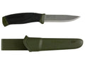 Knife Morakniv Military Blade, with Fixed Green Carbon Companion Outdoor Blade Steel 4.1-Inch,