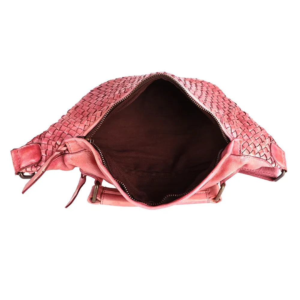 Western Vintage Cowhide Mind Purse Bag NM Women Genuine Handbag Nmbgm148C Fanny Leather Pack Never Handmade