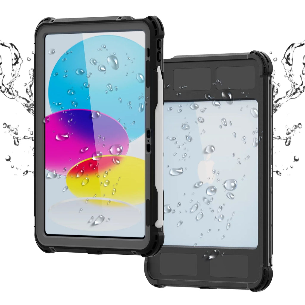Screen Bracket Case Pencil Kickstand 10.9" Protector Underwater IP68 (2022) iPad Dustproof Shockproof with Waterproof Case Swivel Holder 10th for Genetation Protective Strap Carrying Rugged K-Lion