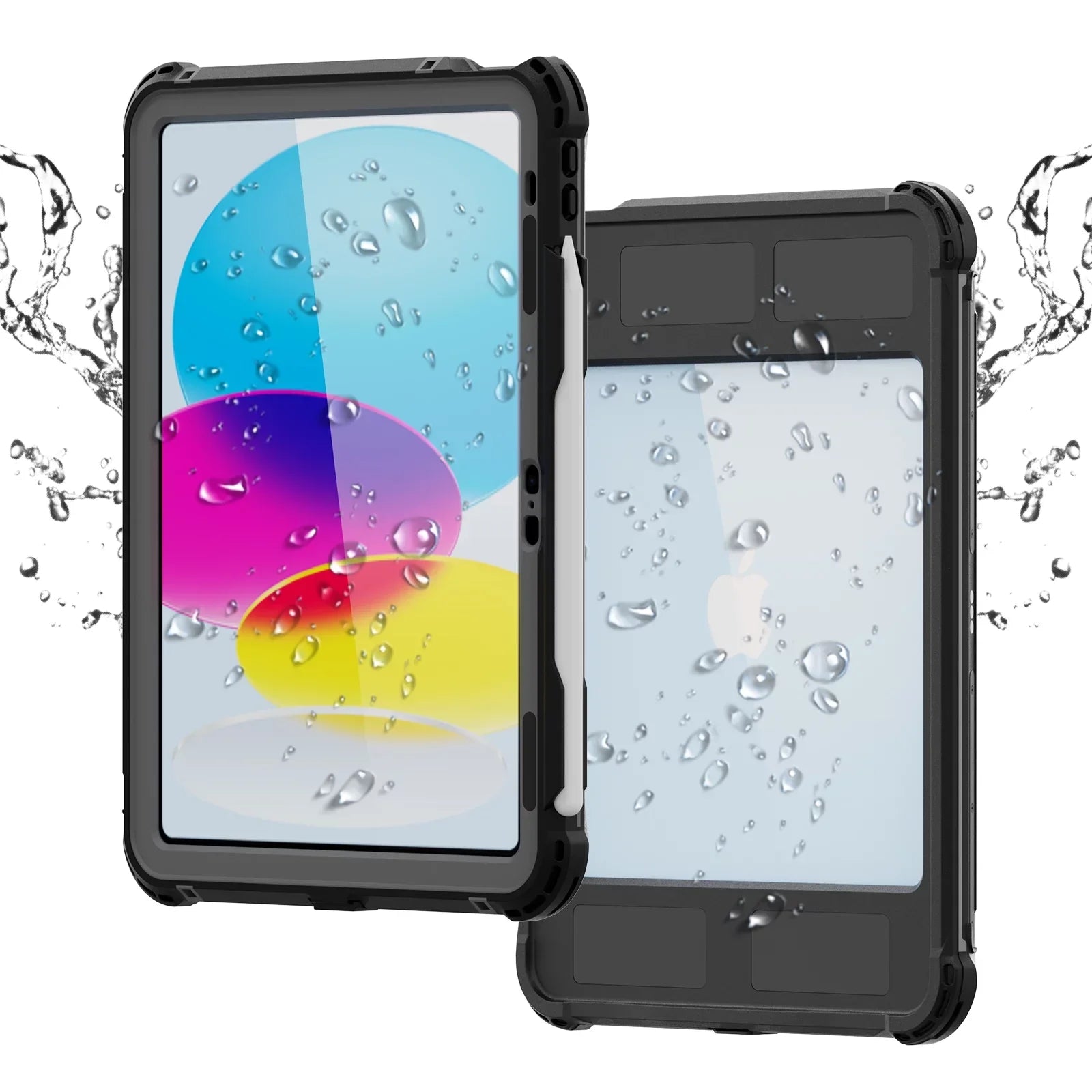 Screen Bracket Case Pencil Kickstand 10.9" Protector Underwater IP68 (2022) iPad Dustproof Shockproof with Waterproof Case Swivel Holder 10th for Genetation Protective Strap Carrying Rugged K-Lion