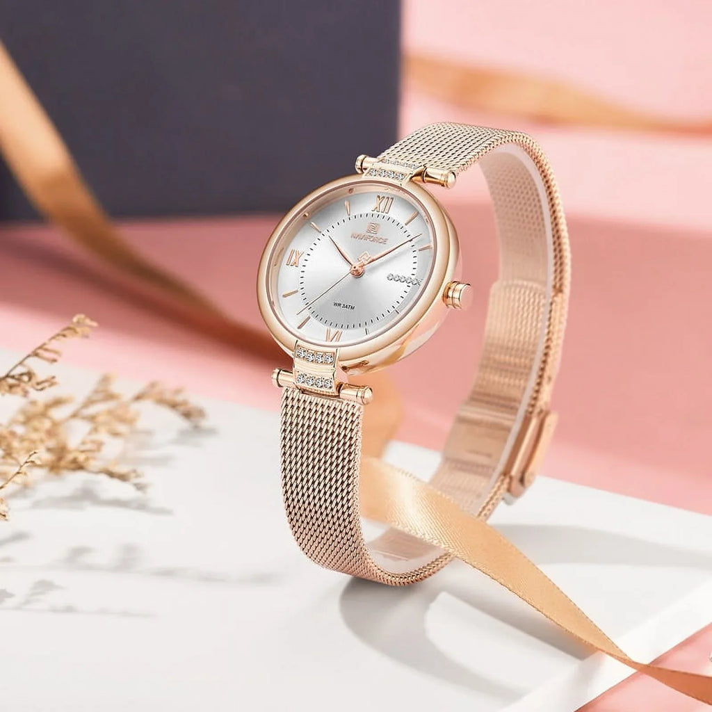 Fashion Girl Steel Relogio Wristwatches Female Diamond Watches Mesh Stainless Strap Quartz Ladies Watch Women Luxury SW