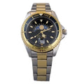 Mens Nautical with Dial Tide Analog Two 50207 Tone Black Watch
