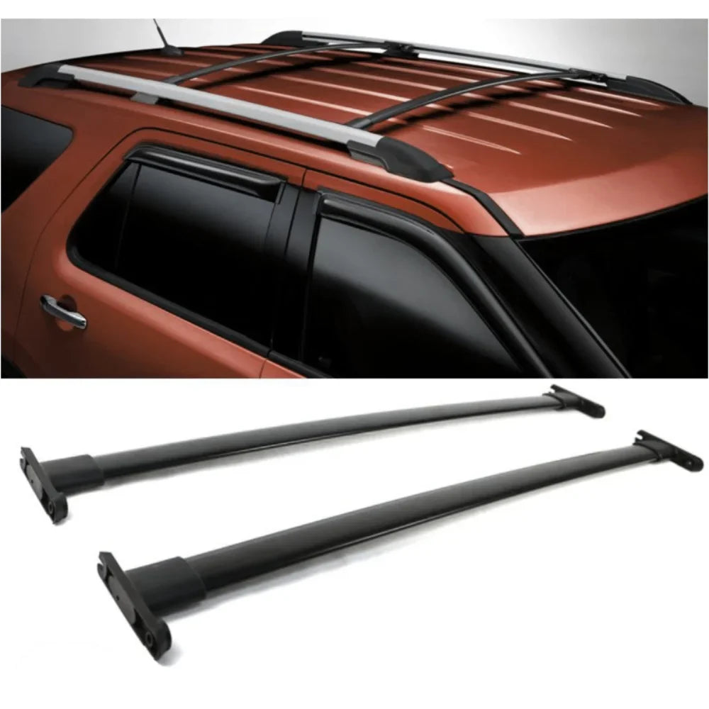 Bar Aluminum 2Pc For Explorer Interceptor Utility Black Rack Police Teledu Ford Roof