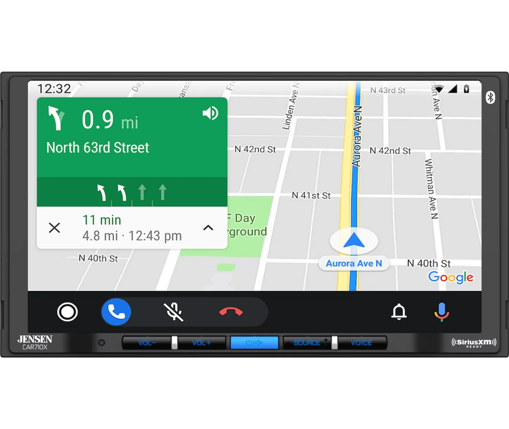 Android Power (60W Apple Auto x 4) 240 l l Mechless l CarPlay Bluetooth Multimedia with SiriusXM-Ready l Watts 7” CAR710X Receiver Built-in Jensen MOSFET