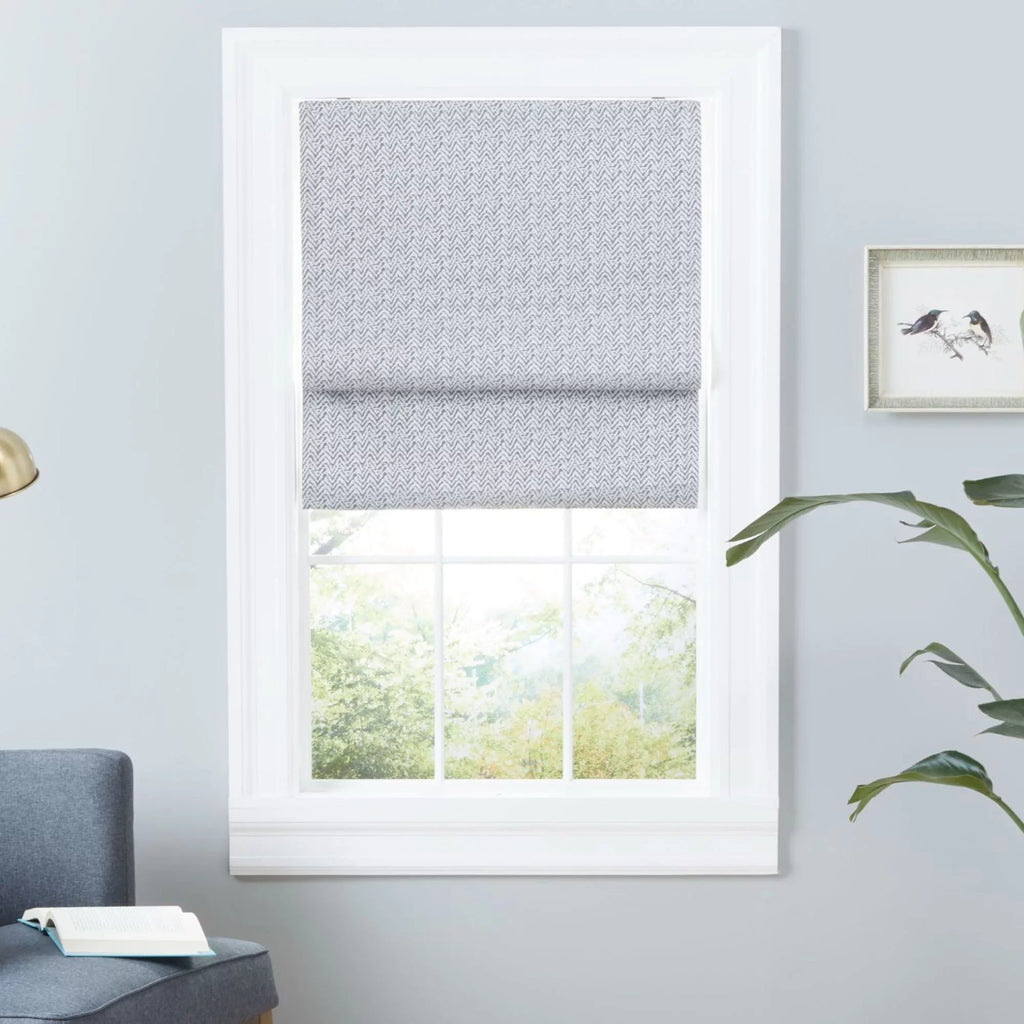 Shade, Exclusive 34"x64", Grey Home Esme Blackout Roman Dark Total