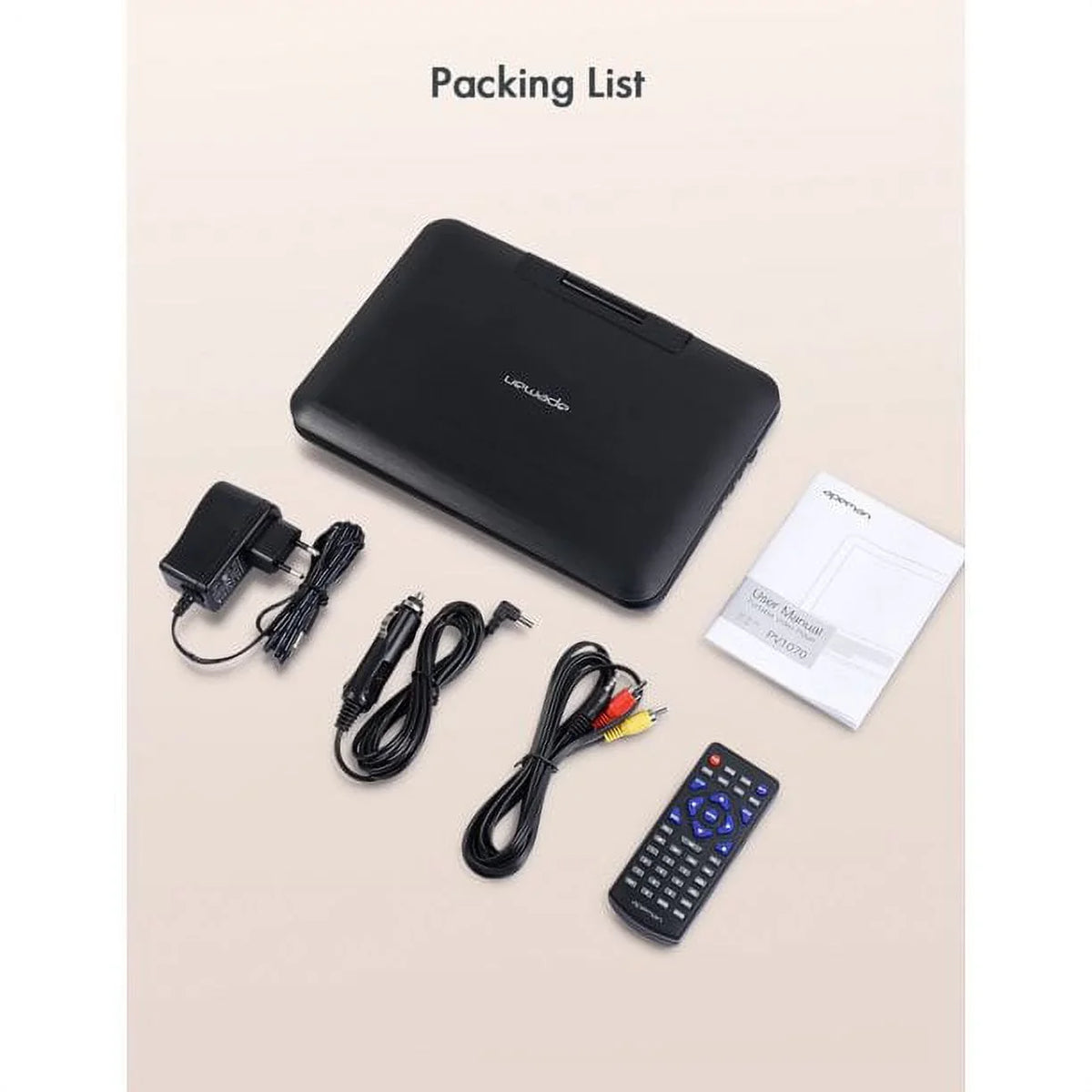 HD Screen, Yoton 9.5" Built-in Kids Portable Battery Player Hours Car, DVD for 4-6 and 7.5" with Swivel