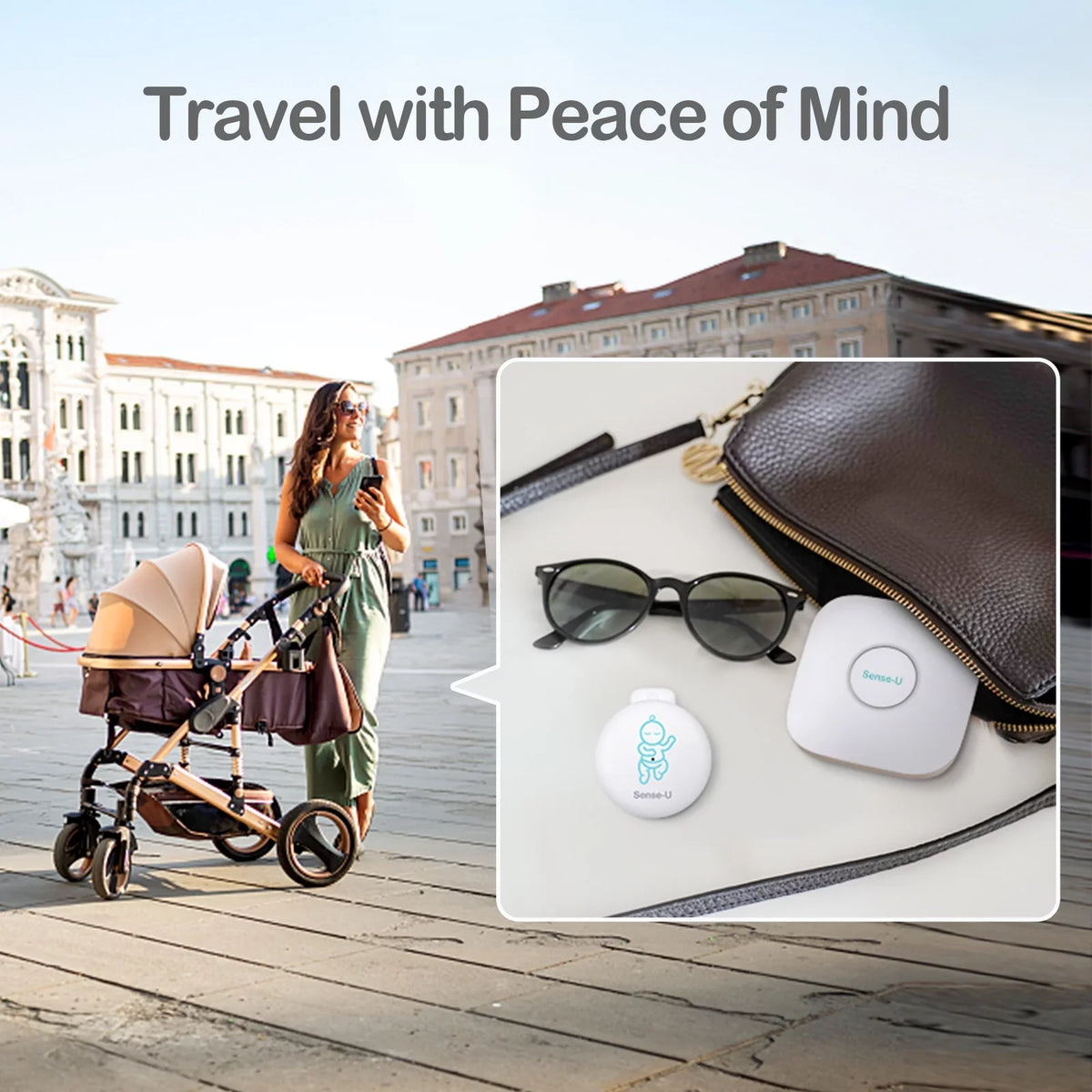 Movement Anywhere, Sense-U Movement, and Base and Position Smart on Sleeping Abdominal - Anytime, Baby's Monitor Baby Abdominal Green Tracks Humidity - Station Temperature, Smartphone Rollover,