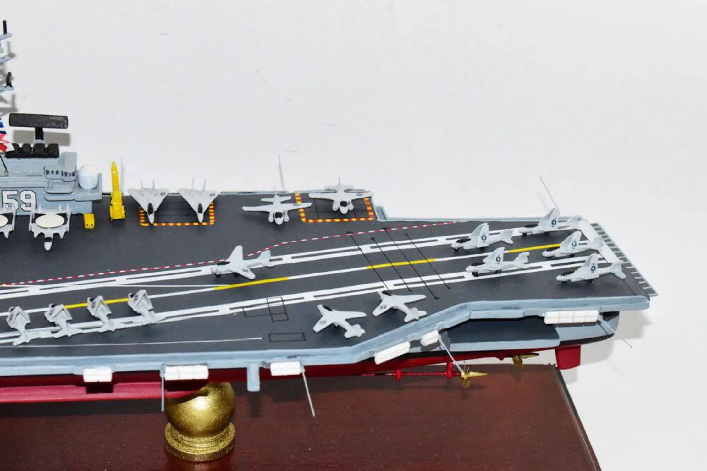 Carrier Model,Forrestal Aircraft Model,Navy,Scale Class,Mahogany Forrestal CV-59 USS