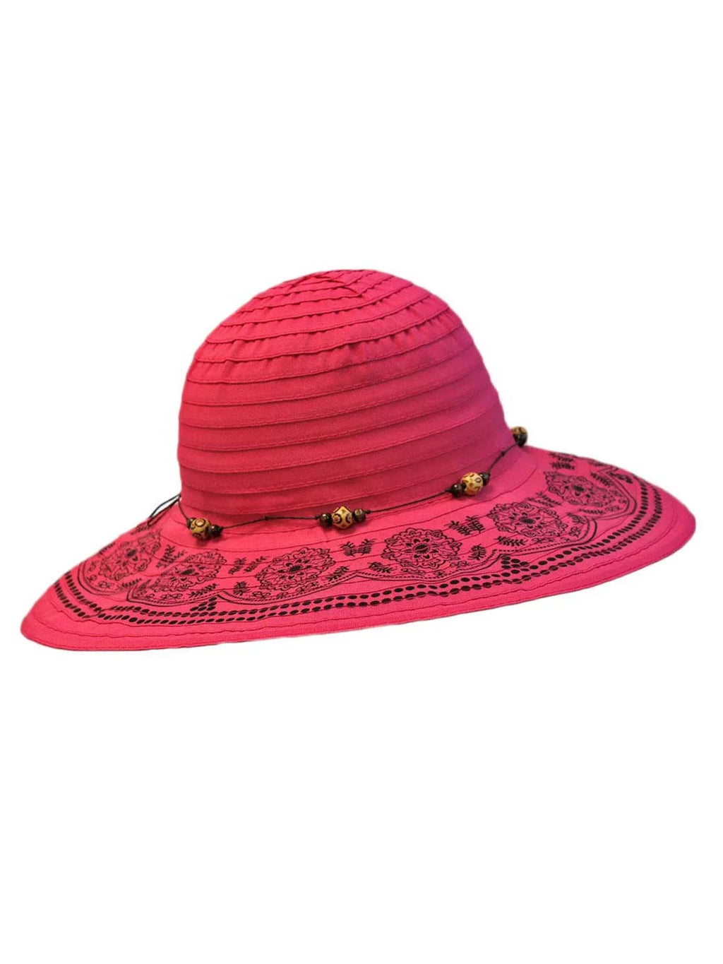 Floppy Pink Hat Hot Elegant With Trim