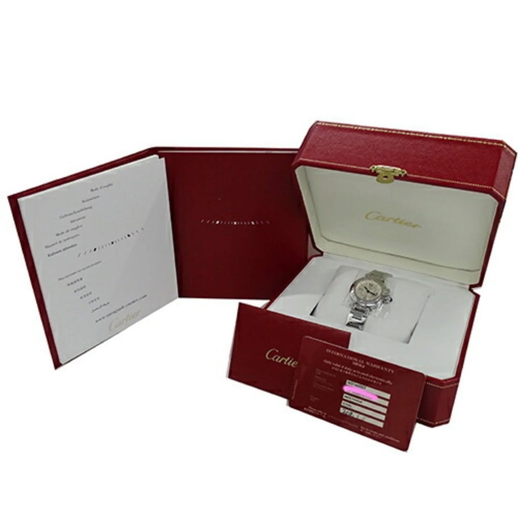 Steel, Quartz, Cartier Watch, Polished (Good) Pre-Owned W3140007, Pasha Miss Stainless Silver, Ladies SS,
