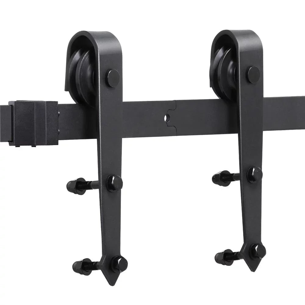 Single-door Ft Hardware Barn Door 6 Sliding Hanging Steel Arrow Kit Design Easyfashion Black Track