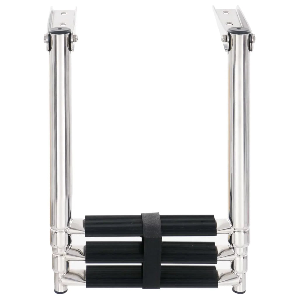 Ladder and Boarding Boat Mounting Ladder Dcenta Platform Swimming 3 for Telescopic Folding Non-Slip Steel Pool, Stainless