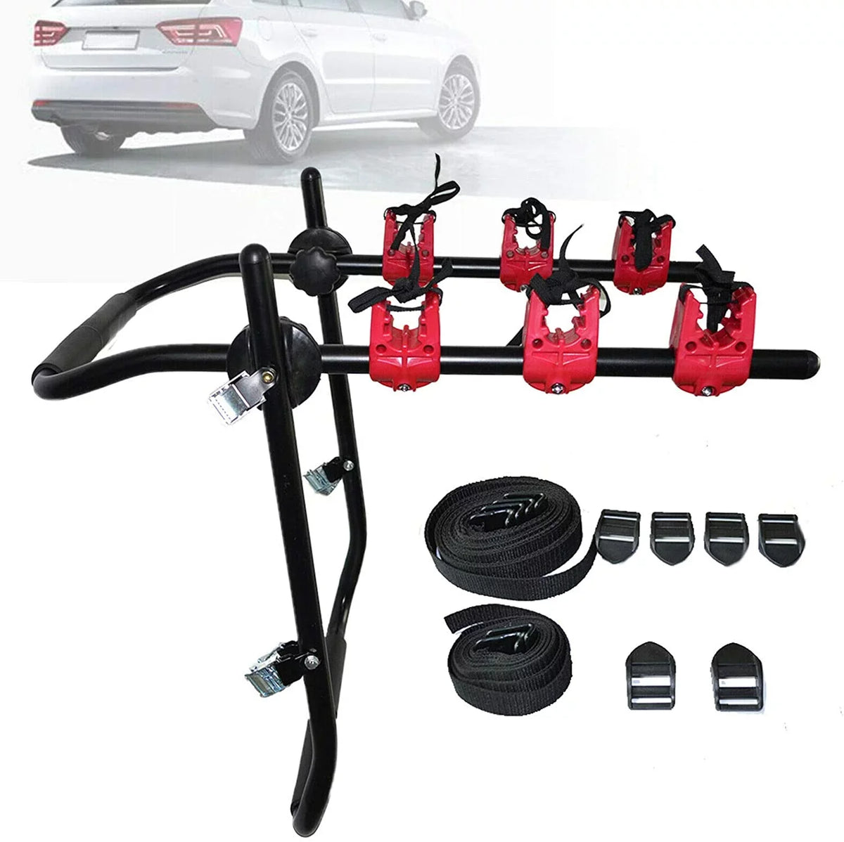 For Van Mount Carrier Hitch Fit Mount Trunk Car Rack 3-Bike Truck Auto WUZSTAR