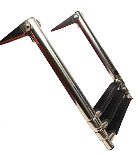 Foot Folding Steel Steps Telescopic 3 Pactrade Boat Ladder Stainless Rubber Grips Marine with