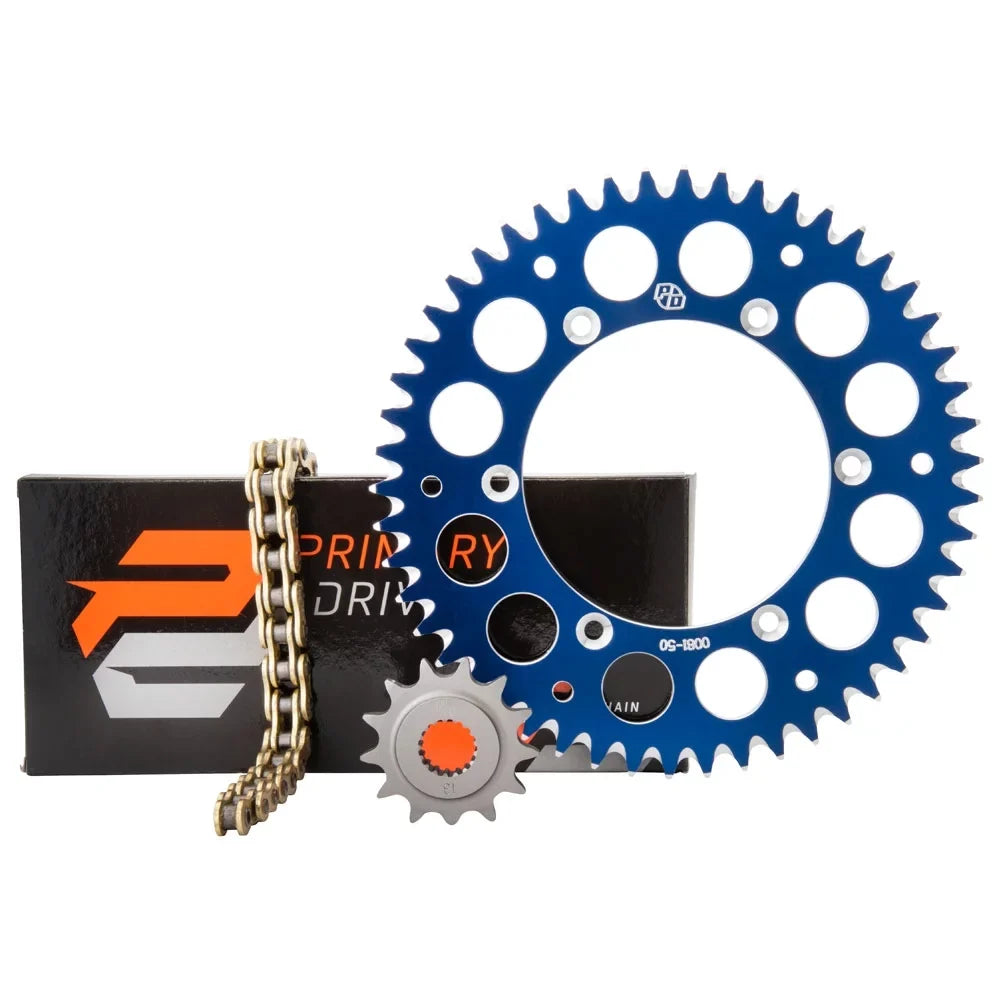 For YZ125X Blue X-Ring Drive Rear Yamaha Rear Sprocket Primary Alloy 2020-2022 Sprocket & Chain Gold Kit Blue