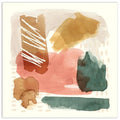 Tempered x Contemporary Art Colorful Glass - Frameless in. Ochre 38 II Echo Wall Abstract 38 Panel