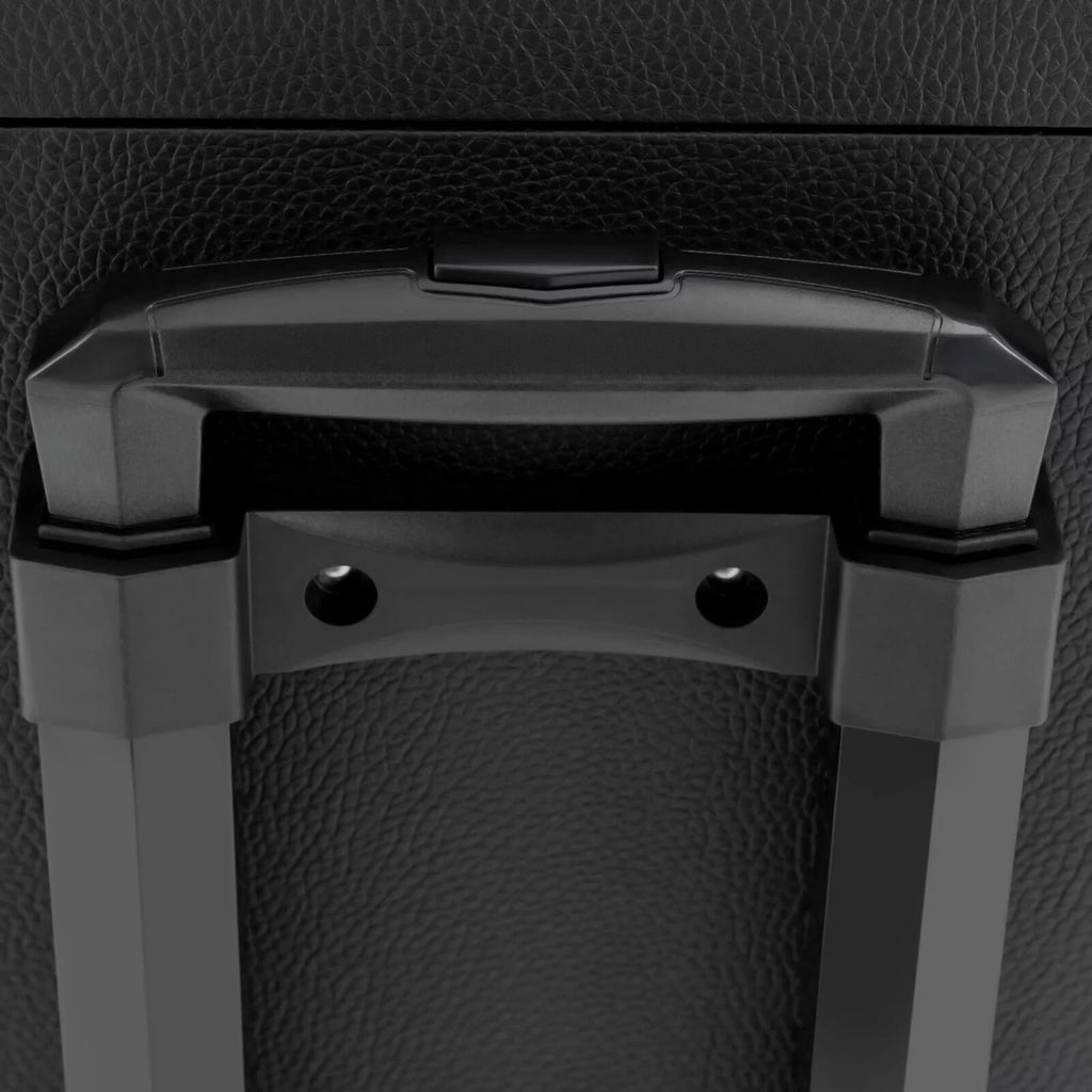 4 ZhdnBhnos Rolling w/ Makeup Trolley Wheels Box Case & Cosmetic Storage Organizer Lock Train Polish (Black) Luggage Nail